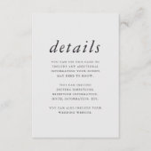 ミニマル紫とグレー結婚の詳細 エンクロージャーカード (正面)