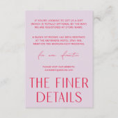 ミニマル紫シンプルとマゼンタのエンクロージャカード エンクロージャーカード (正面)