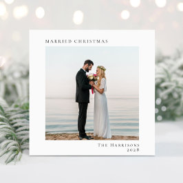 ミニマル結婚したモダンChristmas 2の写真 シーズンカード