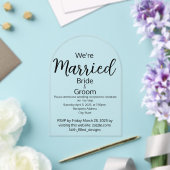 ミニマル結婚した主義のシンプル結婚披露宴 アクリル招待状 (インサイチュ (ウェディング))