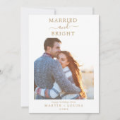 ミニマル結婚した金ゴールドと明るい新着写真 シーズンカード (正面)