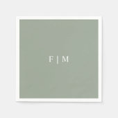 ミニマル結婚エレガントのナプキン スタンダードカクテルナプキン (正面)