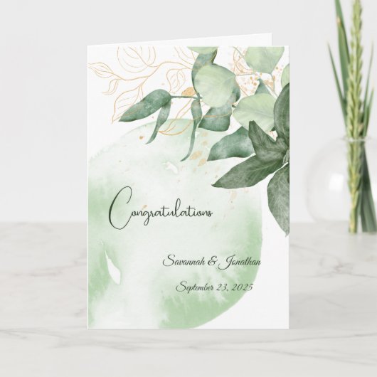 ミニマル結婚グ離れパーソナライズされた2 カード (正面)