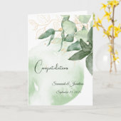 ミニマル結婚グ離れパーソナライズされた2 カード (黄色い花)