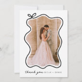 ミニマル結婚サンキューカード 招待状 (正面)