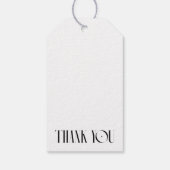 ミニマル結婚シックデザインホワイトありがとう ギフトタグ (裏面)