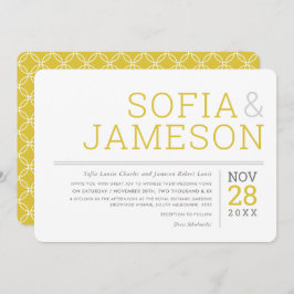 ミニマル結婚シンプルモダンガラシ 招待状