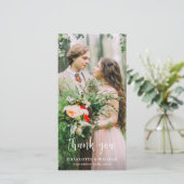 ミニマル結婚スのカスタム新しいのシンプル写真 サンキューカード (スタンド正面)