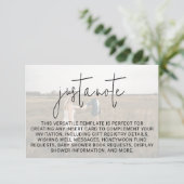 ミニマル結婚スのモダン写真スタイリッシュオーバーレイ エンクロージャーカード (スタンド正面)