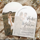 ミニマル結婚スのモダン写真スタイリッシュオーバーレイ 招待状