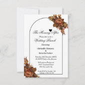 ミニマル結婚スクリプトorangeのブランチパーティー 招待状 (正面)