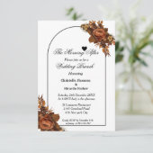 ミニマル結婚スクリプトorangeのブランチパーティー 招待状 (スタンド正面)