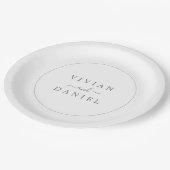 ミニマル結婚スシルバーズケーキ紙プレート ペーパープレート (アングル)