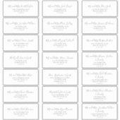 ミニマル結婚スシルバーズゲスト住所 シール (正面)