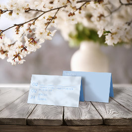 ミニマル結婚スブルー座席表 プレイスカード