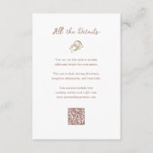 ミニマル結婚スホースシューズのゲスト詳細QRコード エンクロージャーカード (正面)