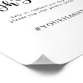 ミニマル結婚ス書道のOhスナップ記号 ポスター (角)