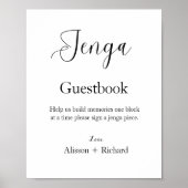 ミニマル結婚ス脚本のJengaゲストブック ポスター (正面)