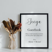 ミニマル結婚ス脚本のJengaゲストブック ポスター