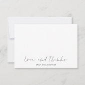 ミニマル結婚ス脚本写真感謝してい愛 ノートカード (正面)