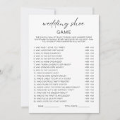 ミニマル結婚ス靴カップルのシャワーゲーム 招待状 (正面)