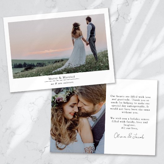 ミニマル結婚ス2写真メリー&結婚した シーズンカード