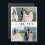 ミニマル結婚ス3枚感謝していのあなたの磁石<br><div class="desc">エレガント感謝していは、3枚の写真を集めた磁石結婚をミニマル</div>