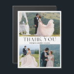 ミニマル結婚ス3枚感謝していのあなたの磁石<br><div class="desc">エレガント感謝していは、3枚の写真を集めた磁石結婚をミニマル</div>
