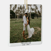 ミニマル結婚タイプライターの写真 セラミックオーナメント (右)