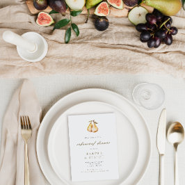 ミニマル結婚ピアーズのリハーサルディナー 招待状