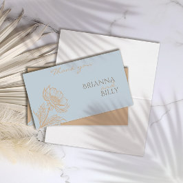 ミニマル結婚フローラサンキューカード