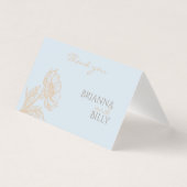 ミニマル結婚フローラサンキューカード (正面)