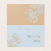 ミニマル結婚フローラサンキューカード (外部フラット)