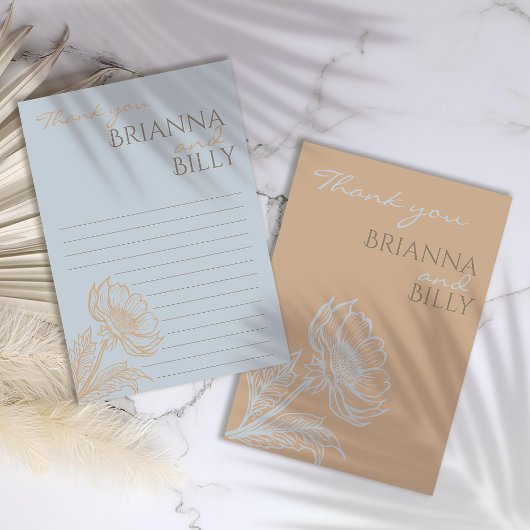 ミニマル結婚フローラサンキューカード サンキューカード