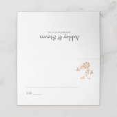 ミニマル結婚フローラ座席表 プレイスカード (外部開封)