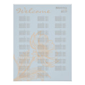 ミニマル結婚フローラ座席表 ポスター (正面)