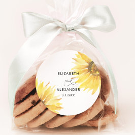 ミニマル結婚ムひまわり ラウンドシール