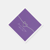 ミニマル結婚ムパープル スタンダードカクテルナプキン (角)