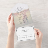 ミニマル結婚ム写真 オールインワン招待状 (貼ってはがせる)