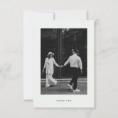 ミニマル結婚ム写真 サンキューカード (正面)