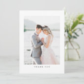 ミニマル結婚ム写真 サンキューカード (スタンド正面)