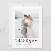 ミニマル結婚ム写真 サンキューカード (正面)