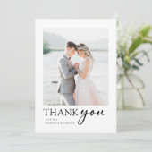 ミニマル結婚ム写真 サンキューカード (スタンド正面)