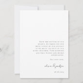 ミニマル結婚ム写真 サンキューカード (裏面)