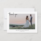 ミニマル結婚ム写真 サンキューカード (正面)