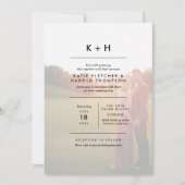 ミニマル結婚ム写真 招待状 (正面)