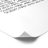 ミニマル結婚ム書道座席表 ポスター (角)