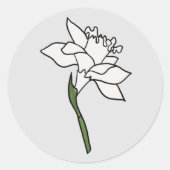 ミニマル結婚ム水仙 ラウンドシール (正面)