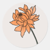 ミニマル結婚ム菊 ラウンドシール (正面)