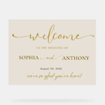 ミニマル結婚ム・アクリルの歓迎サイン